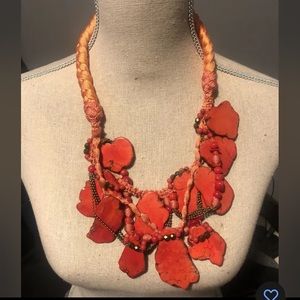 Vintage Oscar de la Renta coral necklace $1295